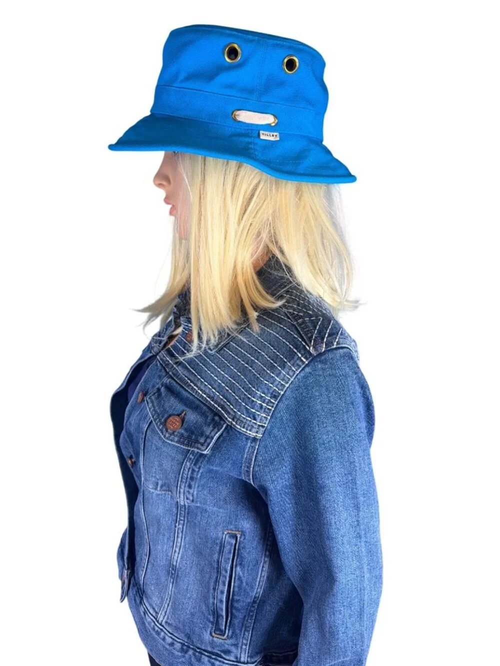 New Tilley T1 Iconic Bucket Hat Medium 7 1/4 Bright Blue Unisex MSRP$109